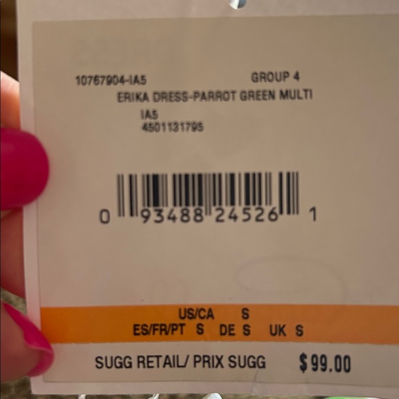 NWT Pappagallo Erika-Dress Parrot Green Multi Size Small - Picture 4 of 4